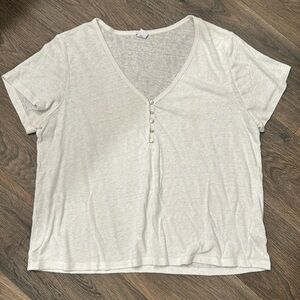 White Henley tee